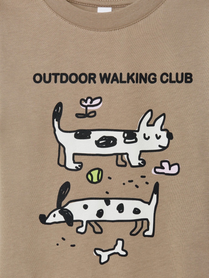 футболка оверсайз с принтом для девочек 4680798485485 в интернет магазине