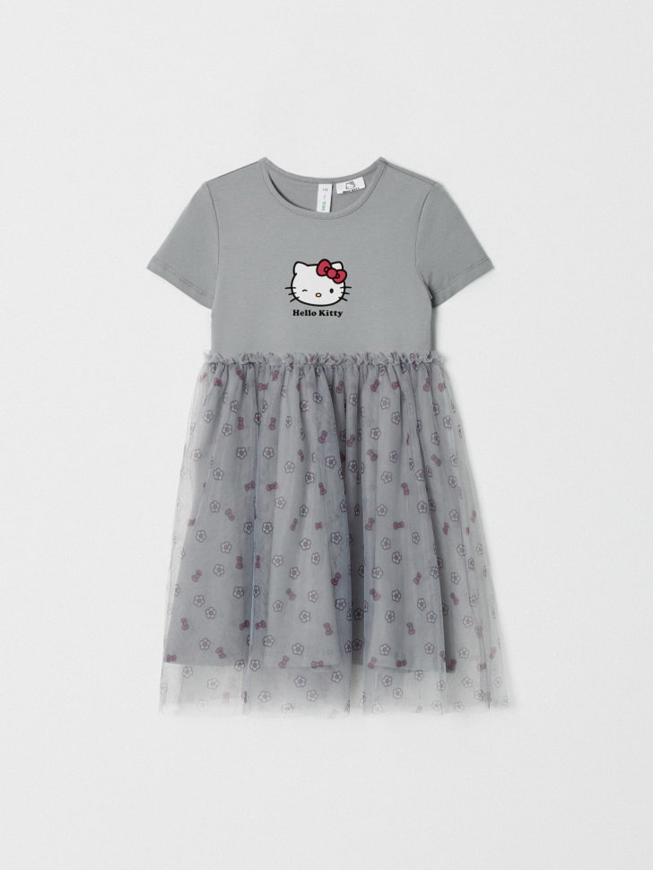   SELA Платье Hello Kitty с юбкой из сетки для девочек