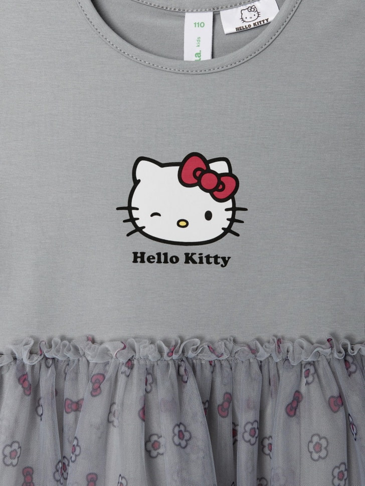 Платье Hello Kitty с юбкой из сетки для девочек — фото 3