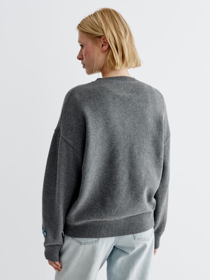 вязаный джемпер с вышивкой  x союзмультфильм по цене 3999 руб вид справа