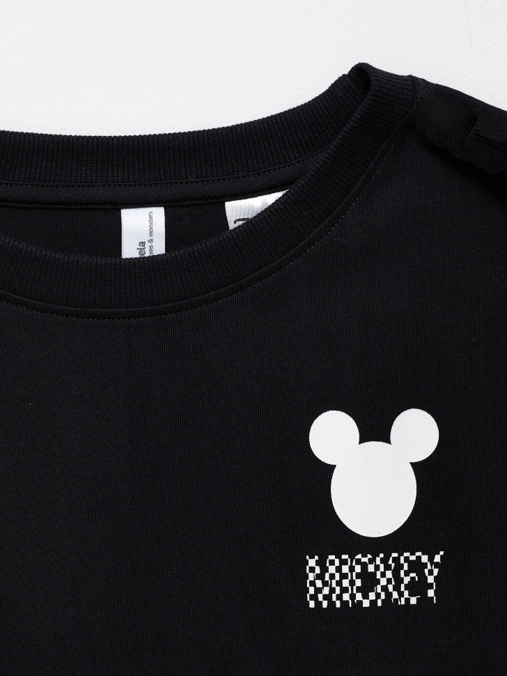 

Футболка оверсайз с принтом Disney Mickey Mouse для мальчиков, Черный