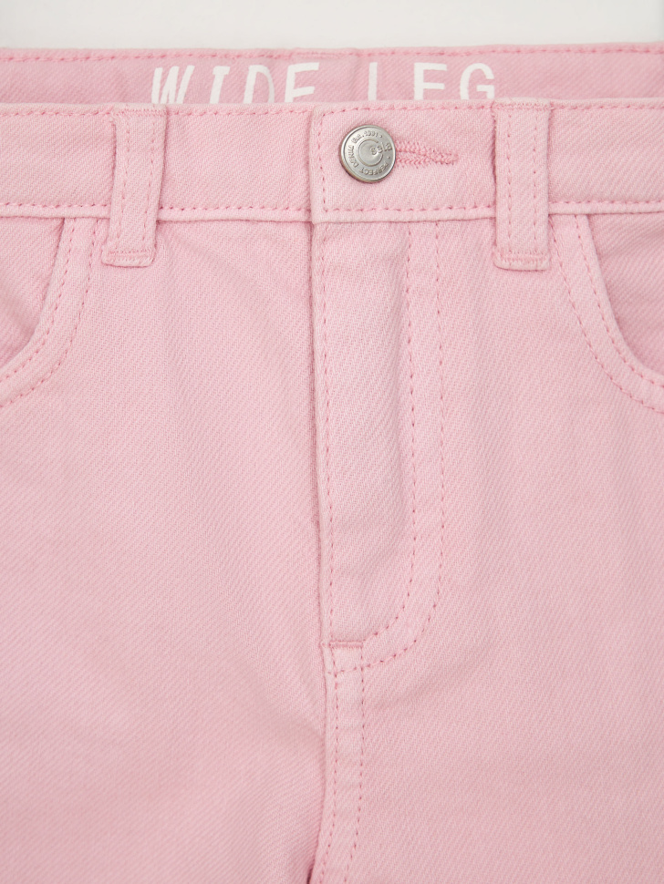 Широкие джинсы с разрезами для девочек (розовый, 110) sela 4680168504136 - фото 6