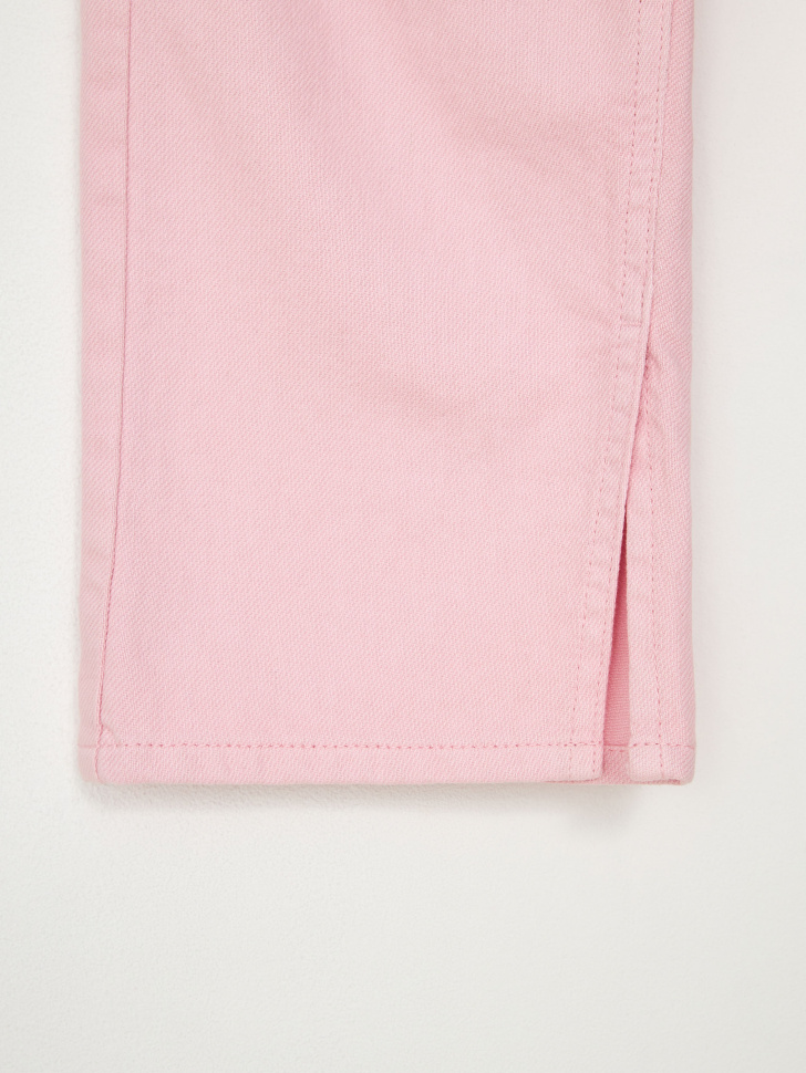 Широкие джинсы с разрезами для девочек (розовый, 110) sela 4680168504136 - фото 7