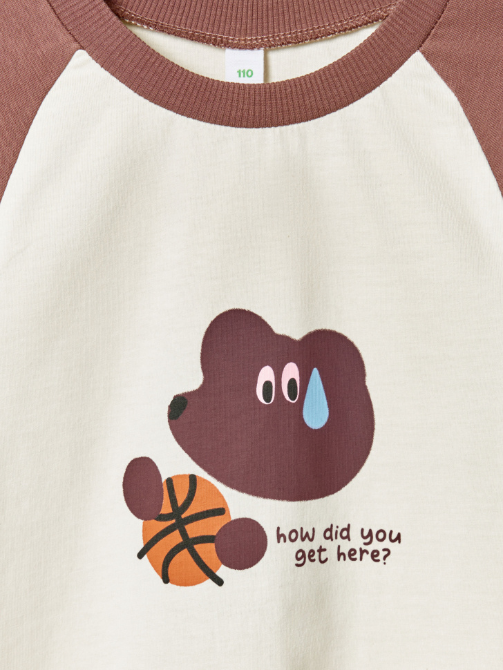 футболка оверсайз с принтом для мальчиков от бренда sela вид слева