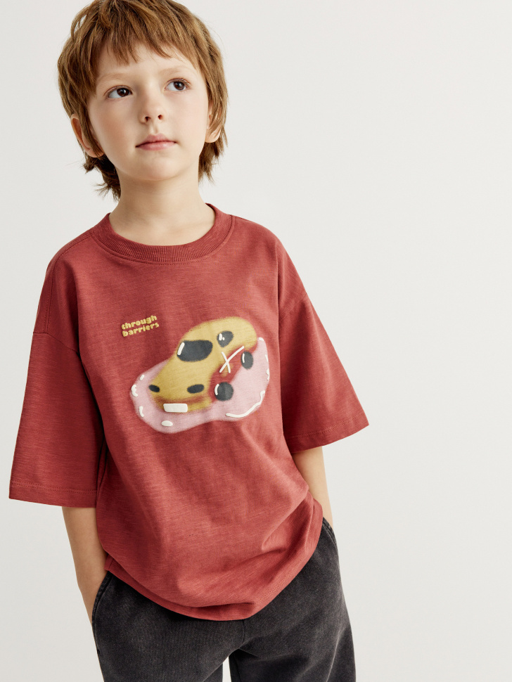 Футболка оверсайз с принтом для мальчиков 799₽