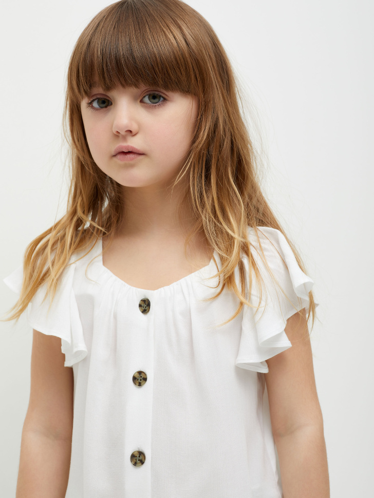 блузка для девочек (белый, 110) от Sela