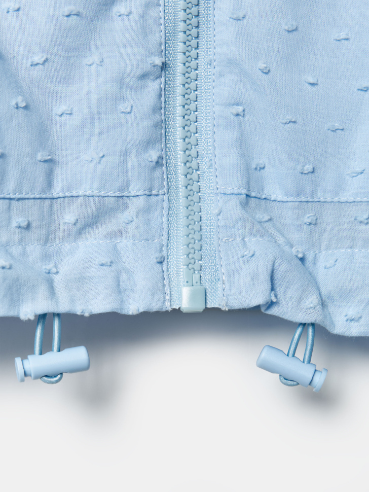 ветровка из хлопка с оборками для девочек для детского возраста с изнаночной стороны