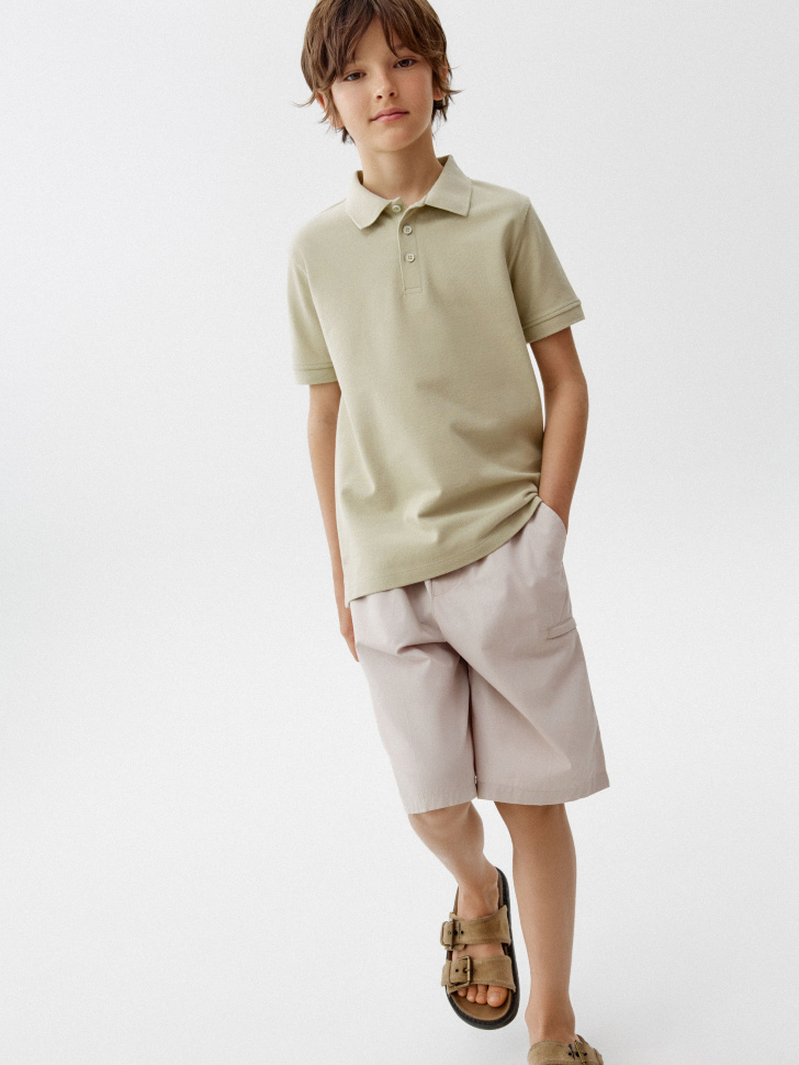 Хлопковые шорты SELA, бежевый, арт. 52021