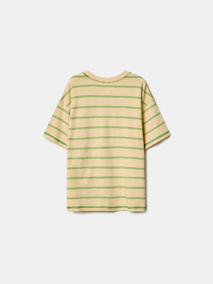 футболка оверсайз в полоску для мальчиков из россии вид сбоку