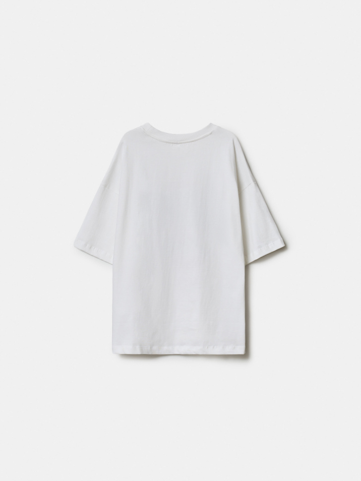 футболка оверсайз с принтом для девочек от бренда sela вид слева