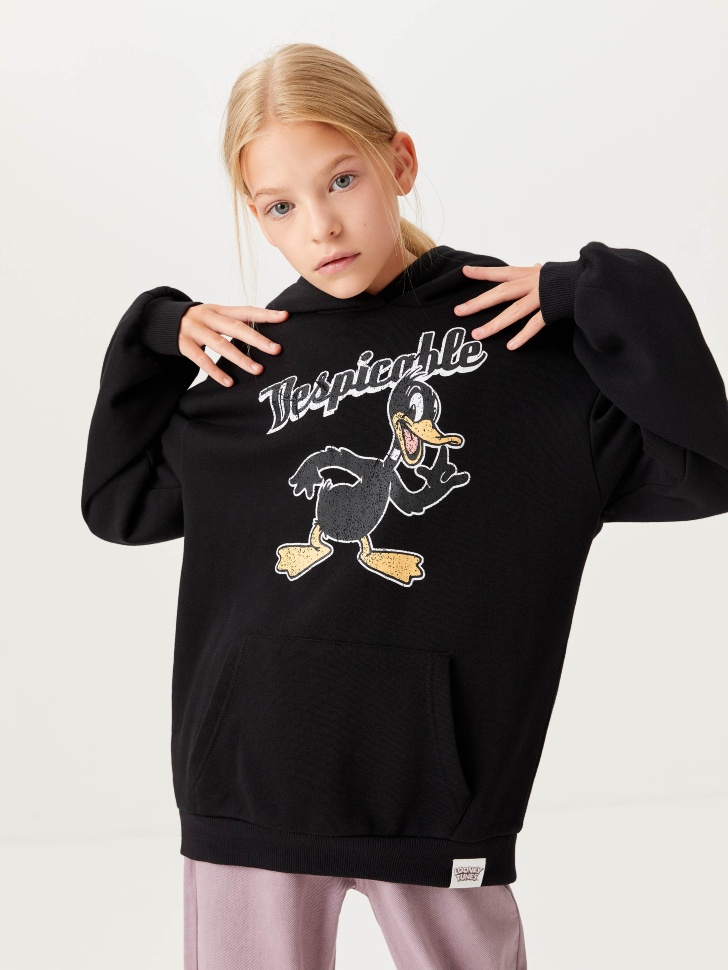 

Худи с принтом Looney Tunes для девочек, Черный
