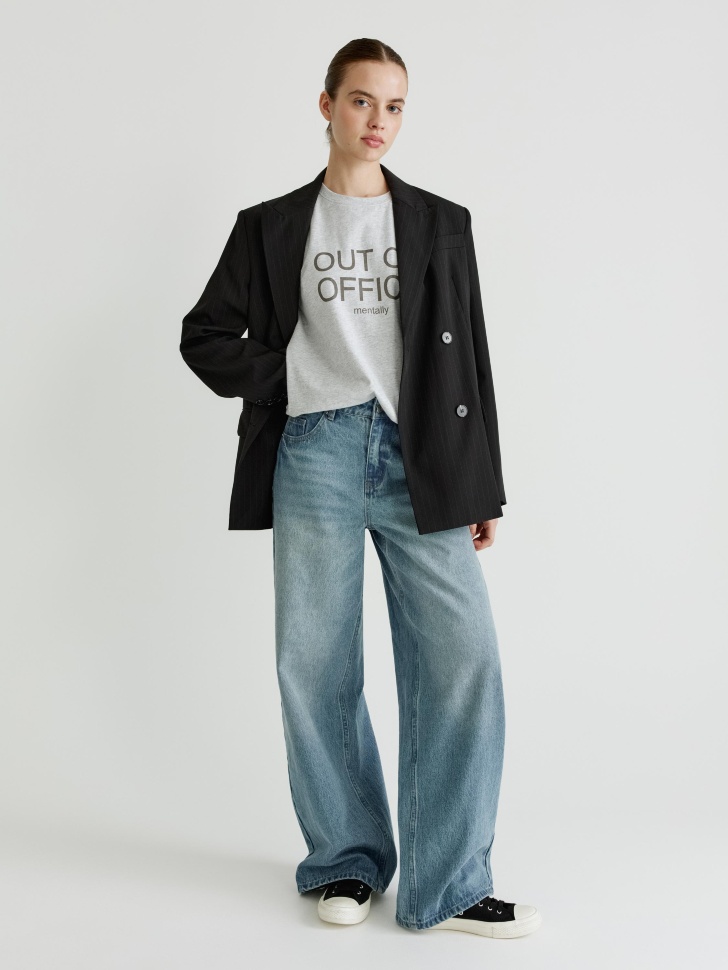 футболка с текстовым принтом 4610517356475 по низкой цене