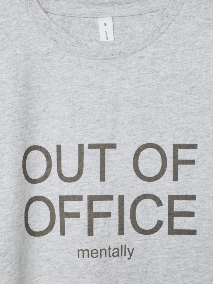 футболка с текстовым принтом 4610517356475 по распродаже