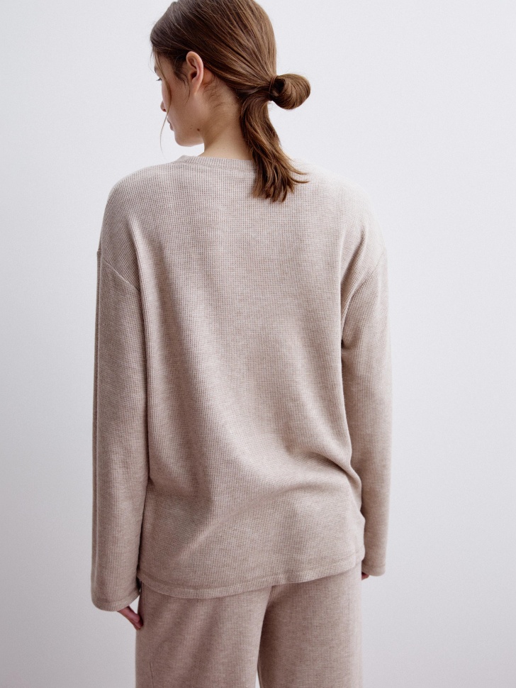 домашний лонгслив из вафельного трикотажа 4680798791166 с промокодом