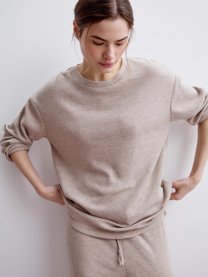 домашний лонгслив из вафельного трикотажа 4680798791166 купить с доставкой