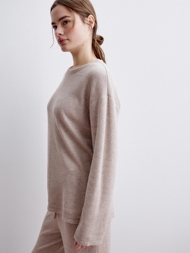 домашний лонгслив из вафельного трикотажа 4680798791166 по низкой цене