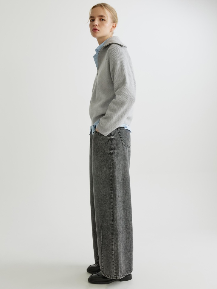 вязаный джемпер на молнии по цене 3299 руб вид справа