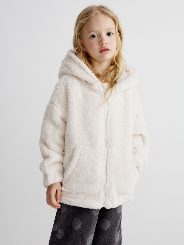 плюшевая толстовка для девочек для детского возраста с изнаночной стороны