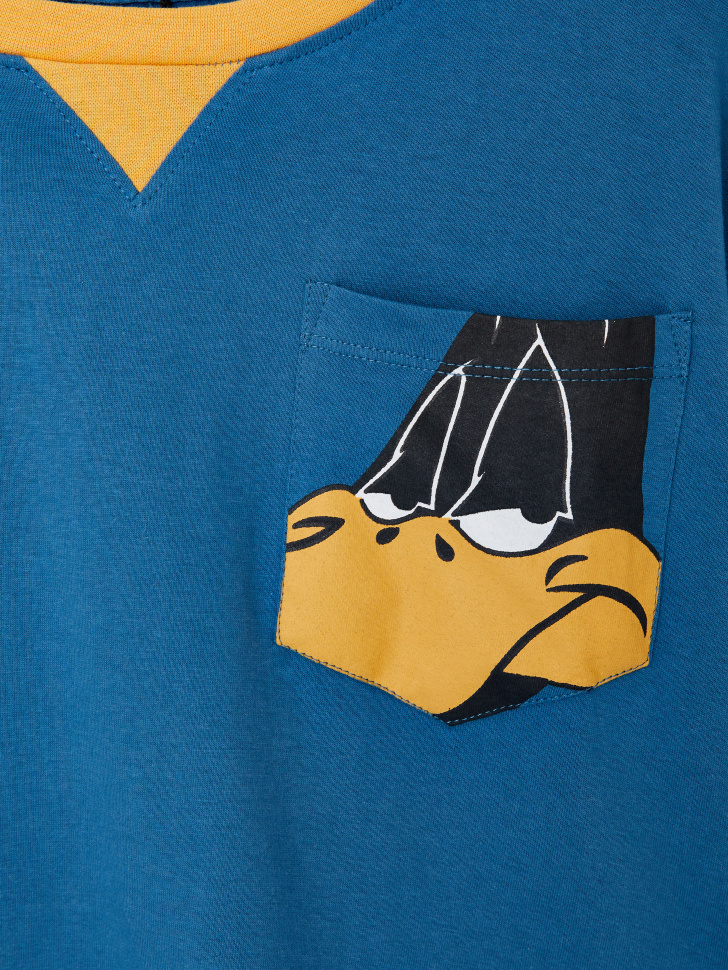 Пижама с ярким принтом Looney Tunes для мальчиков (голубой, 146-152 (11-12 YEARS)) sela 4680129215507 - фото 3