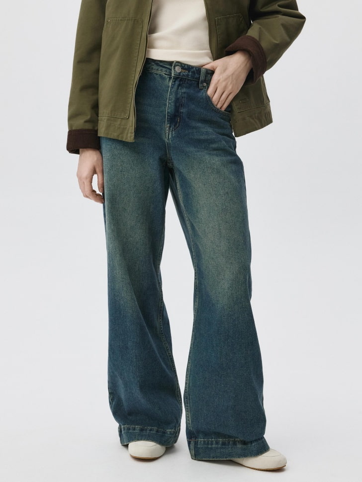 

Джинсы WIDE LEG с тинтом