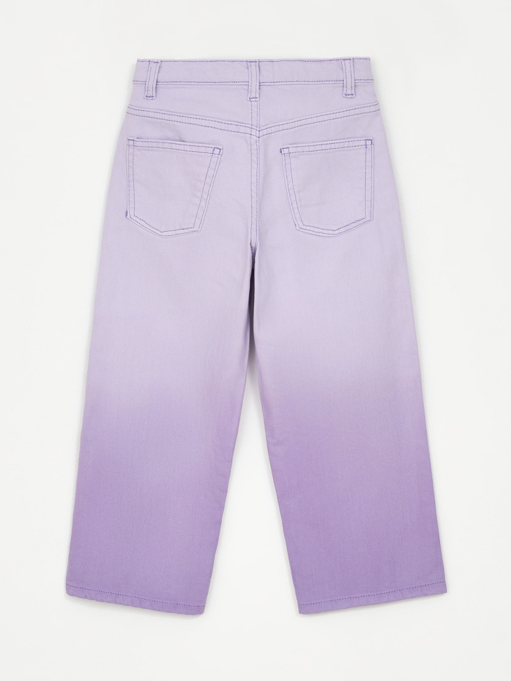 Широкие джинсы с разрезами для девочек (фиолетовый, 116) sela 4680168499326 - фото 4