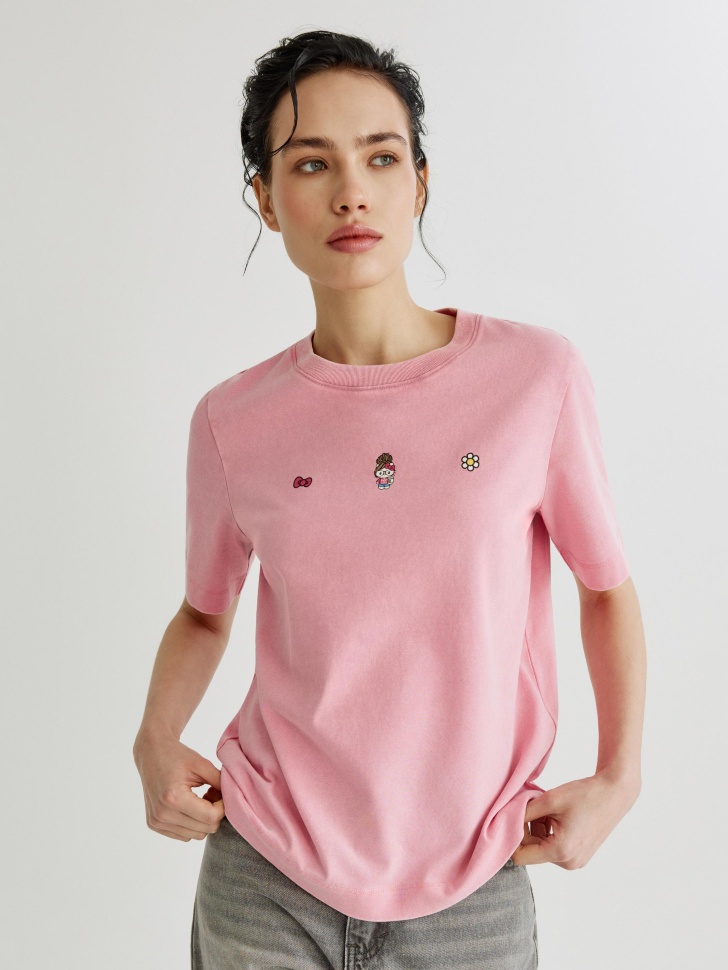Футболка SELA с принтом Hello Kitty, розовый, арт. 43749