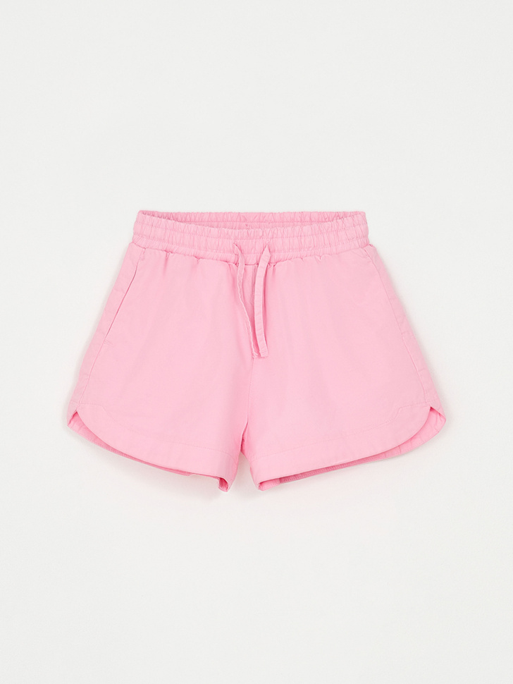 Хлопковые шорты для девочек (розовый, 92)