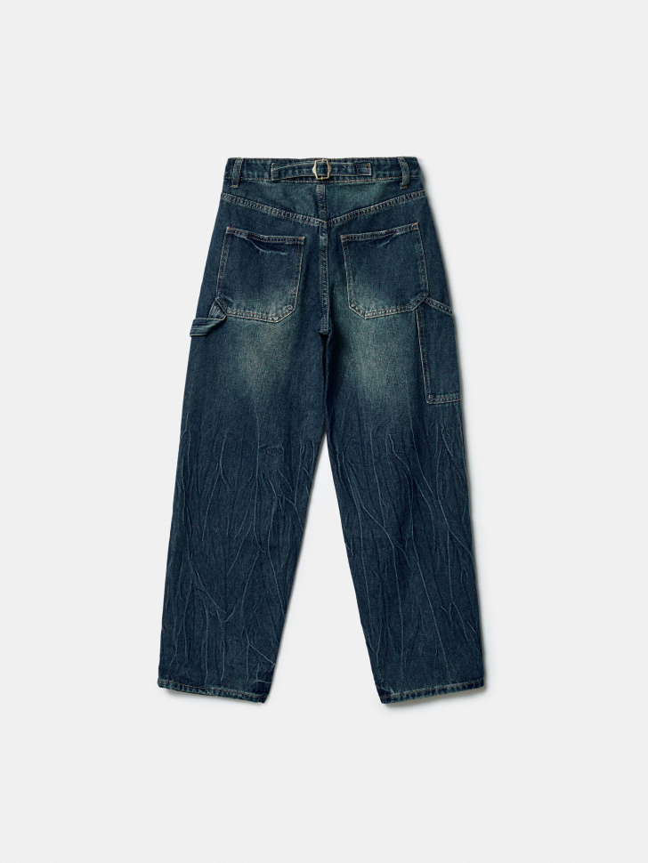 свободные джинсы багги для девочек от бренда sela вид слева