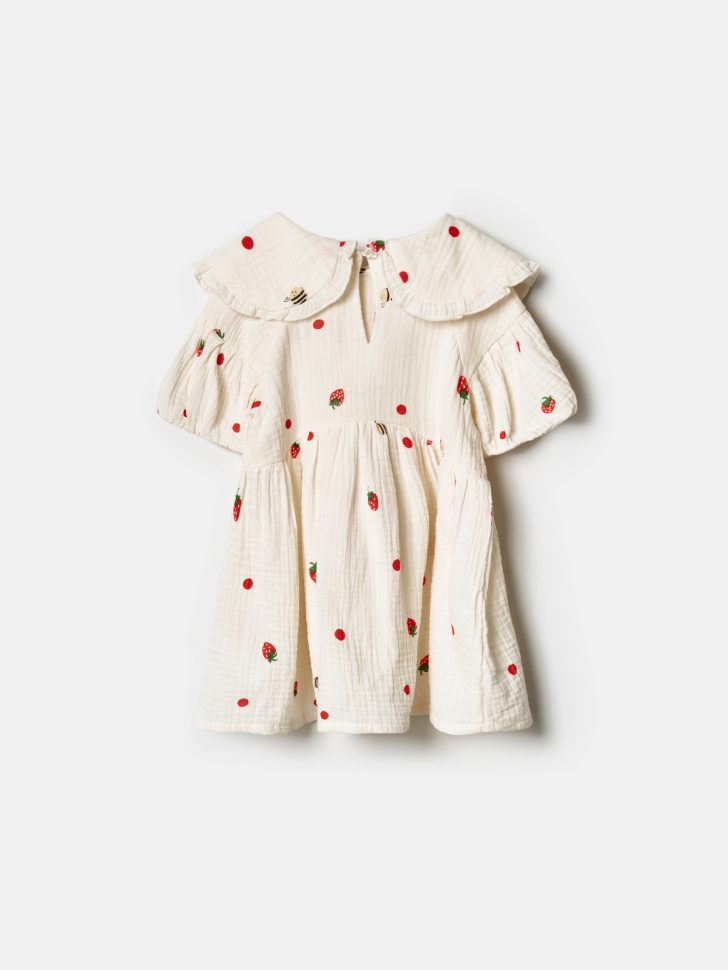 платье из муслина для малышей от бренда sela вид слева