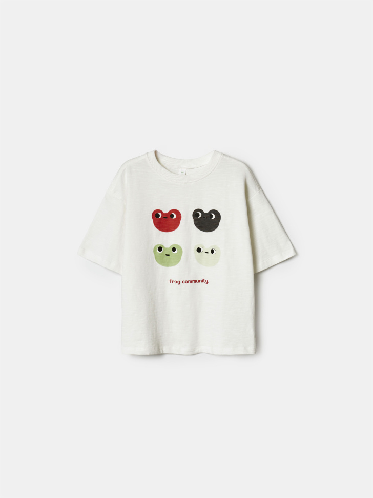 футболка оверсайз с принтом для мальчиков по цене 799 руб вид справа