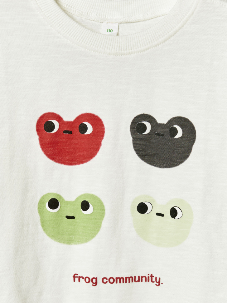 футболка оверсайз с принтом для мальчиков из россии вид сбоку