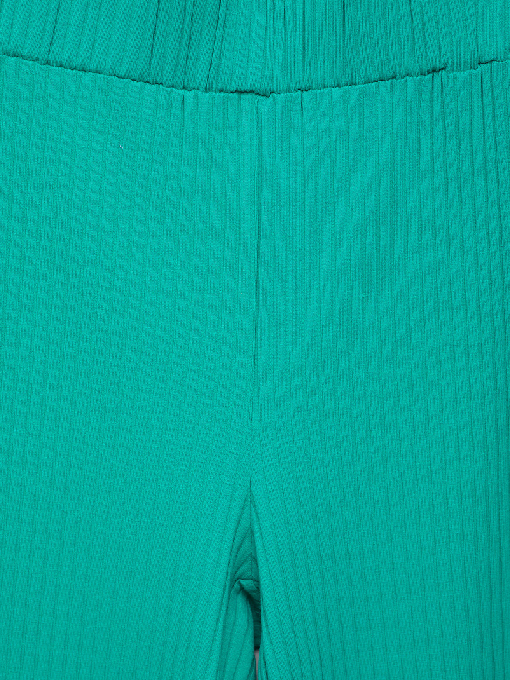 Трикотажные широкие брюки (зеленый, S) от Sela