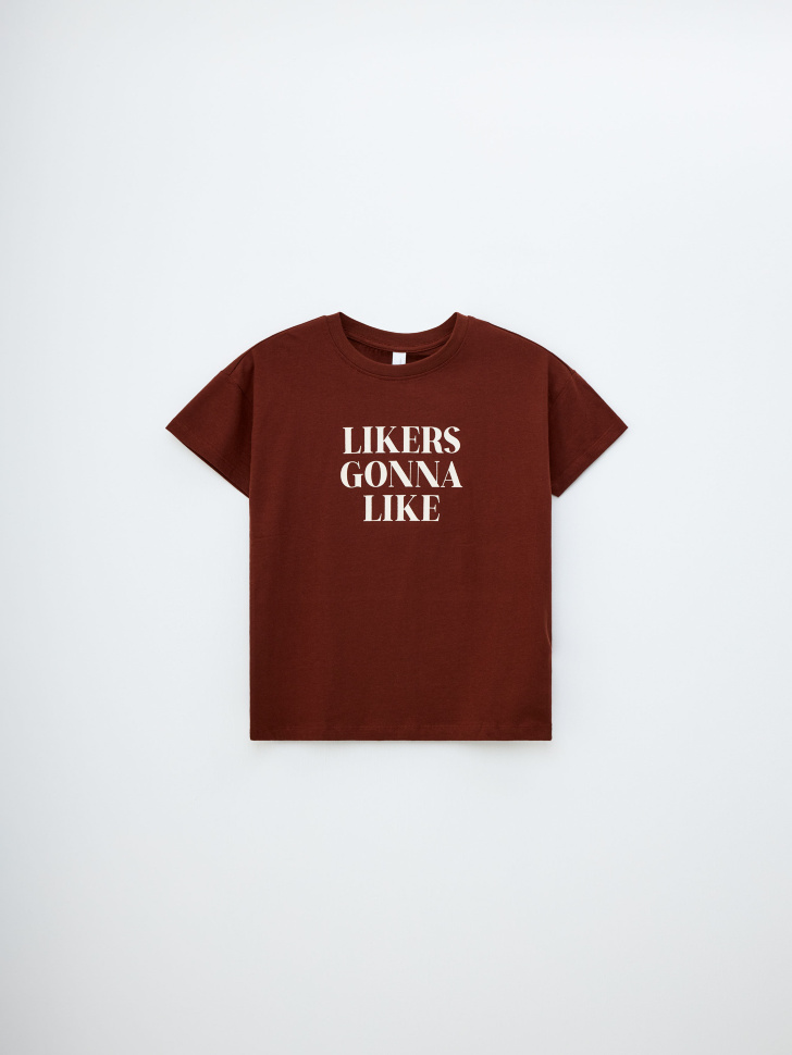 

Футболка оверсайз с принтом для девочек, 4801050221