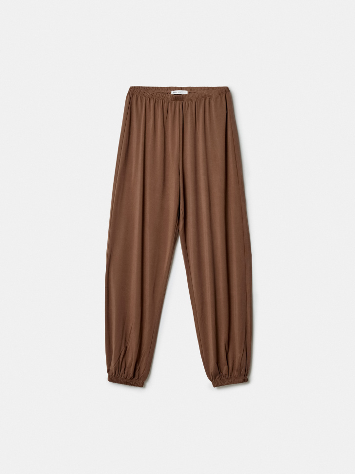Трикотажные брюки-аладдины Sela, коричневый, арт. 49409