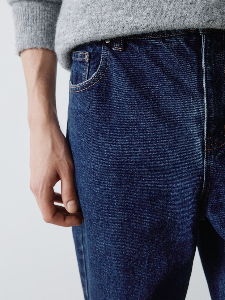 утепленные джинсы loose fit 4680798677477 купить с доставкой