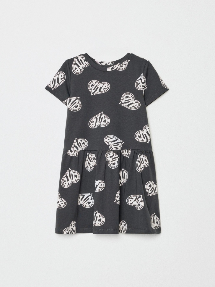 трикотажное платье с принтом для девочек 4610517160119 фотография