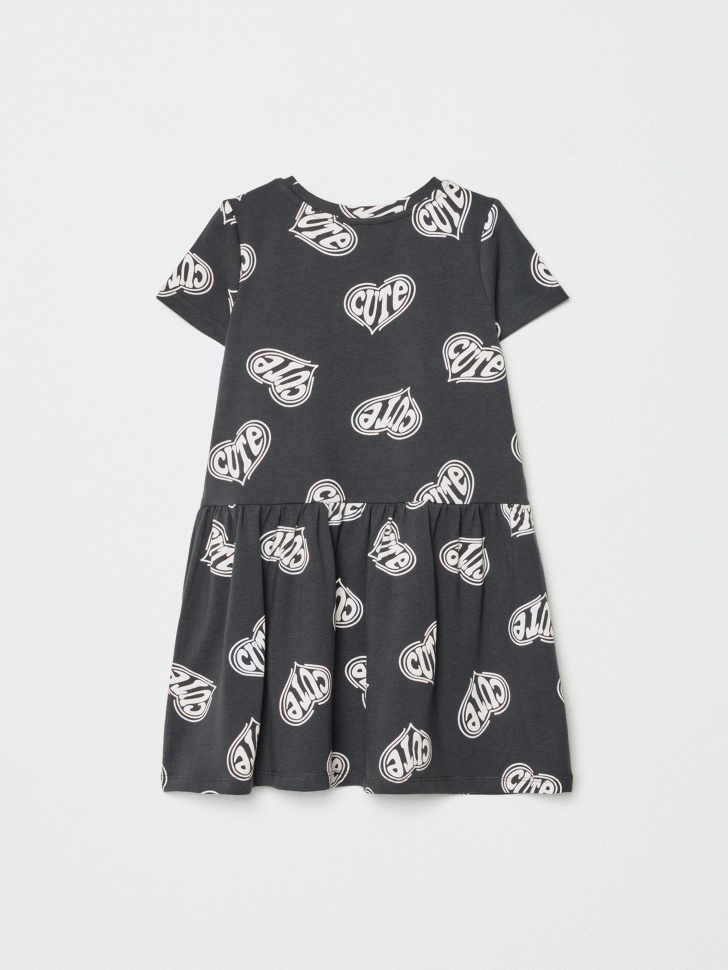 трикотажное платье с принтом для девочек 4610517160119 по акции