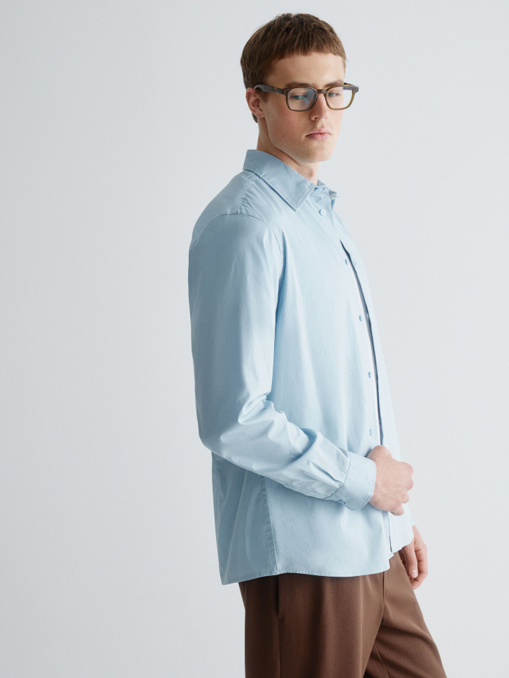 приталенная рубашка из поплина 4610517150806 купить с доставкой