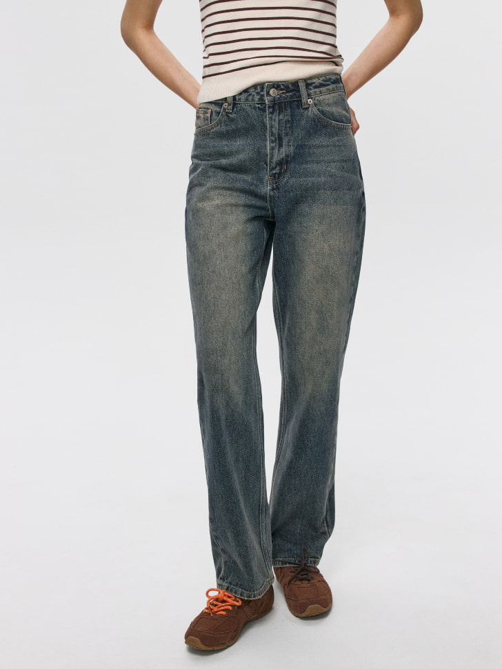 джинсы straight fit  с тинтом 4680704549645 фотография