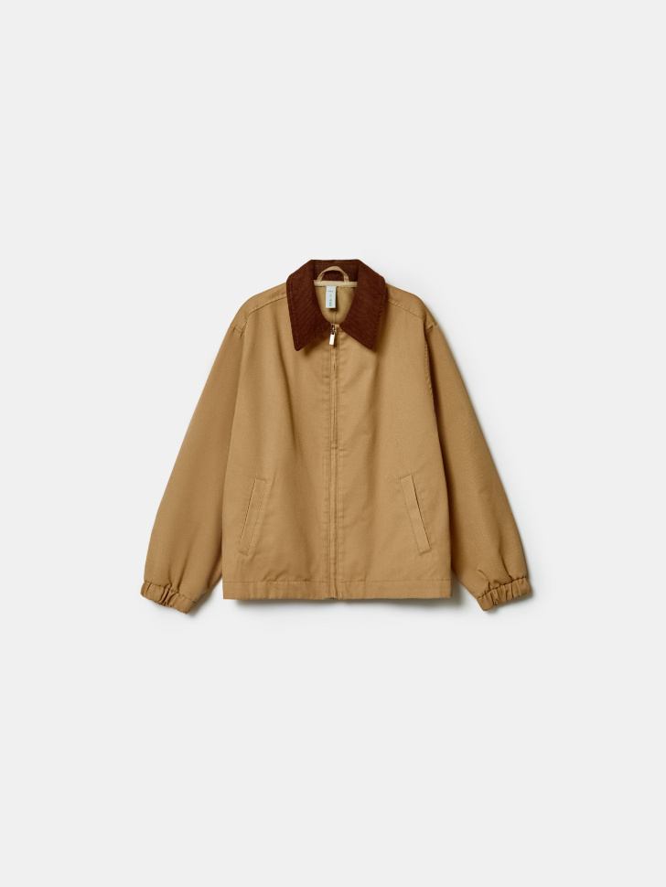 Куртка SELA с вельветовым воротником, бежевый, арт. 43060