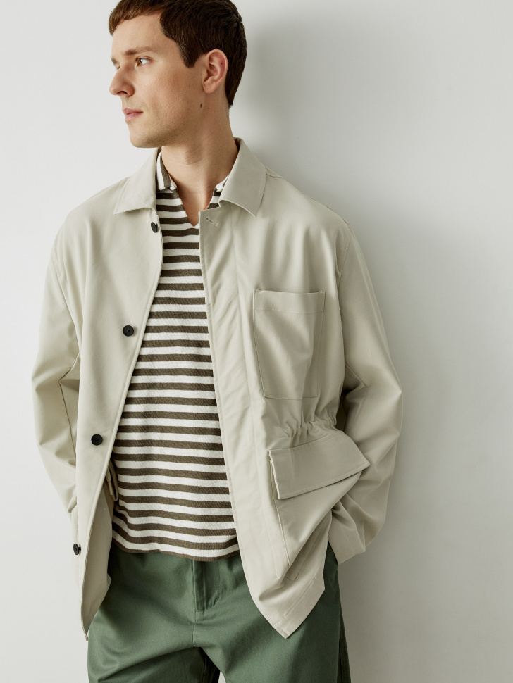 Куртка SELA с накладными карманами, бежевый, арт. 43746