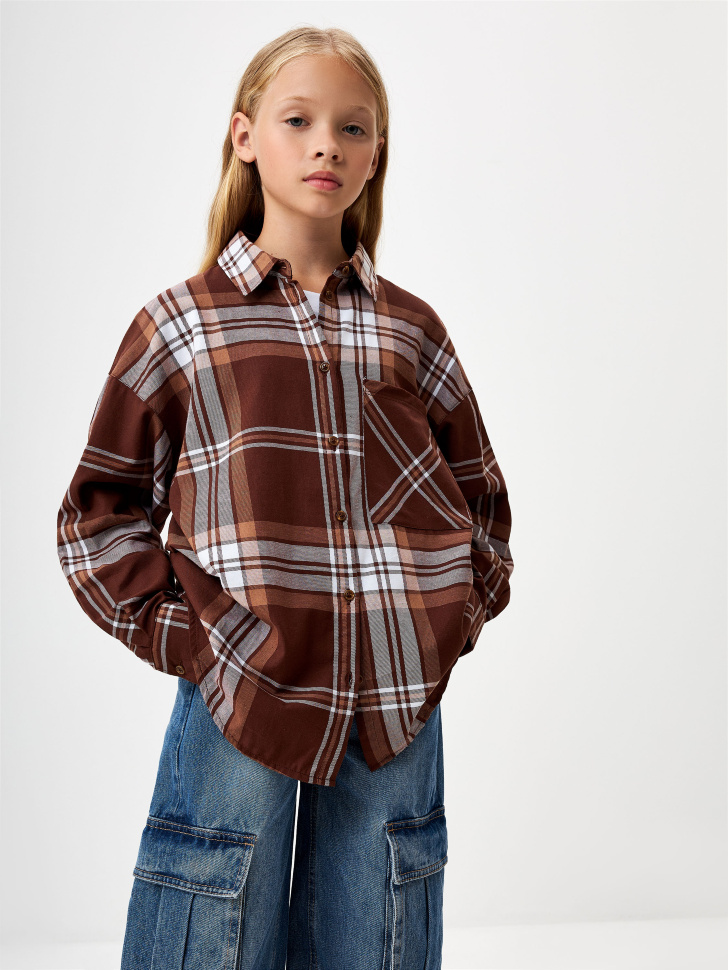 

Рубашка в клетку детская