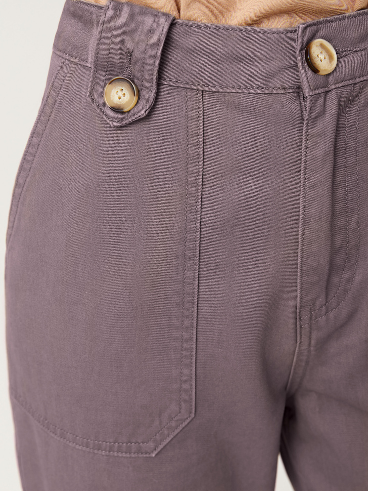 Брюки-карго с накладными карманами (серый, L) от Sela