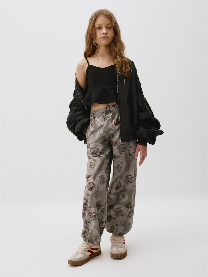 

Брюки-парашюты с принтом для девочек