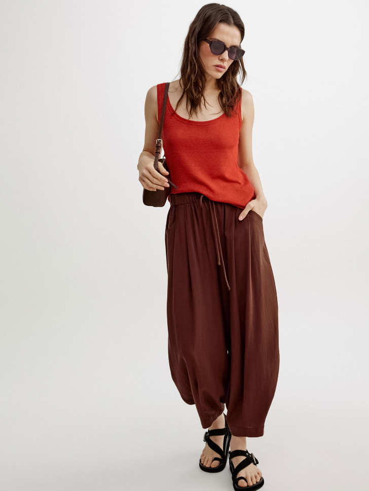 Брюки аладдины Sela, коричневый, арт. 52710