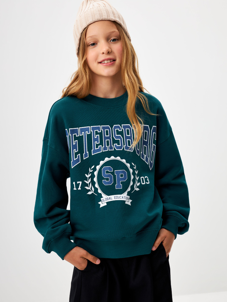 

Свитшот с принтом для девочек