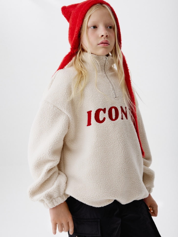 

Толстовка из искусственного меха для девочек, SL5809050403