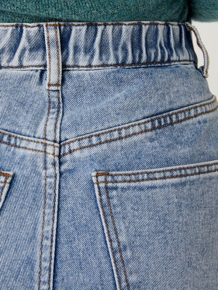 Широкие джинсы с защипами (синий, L) от Sela