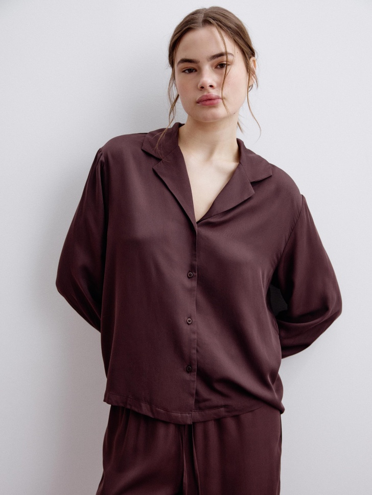 пижамная рубашка из струящейся вискозы 4610517110541 в интернет магазине