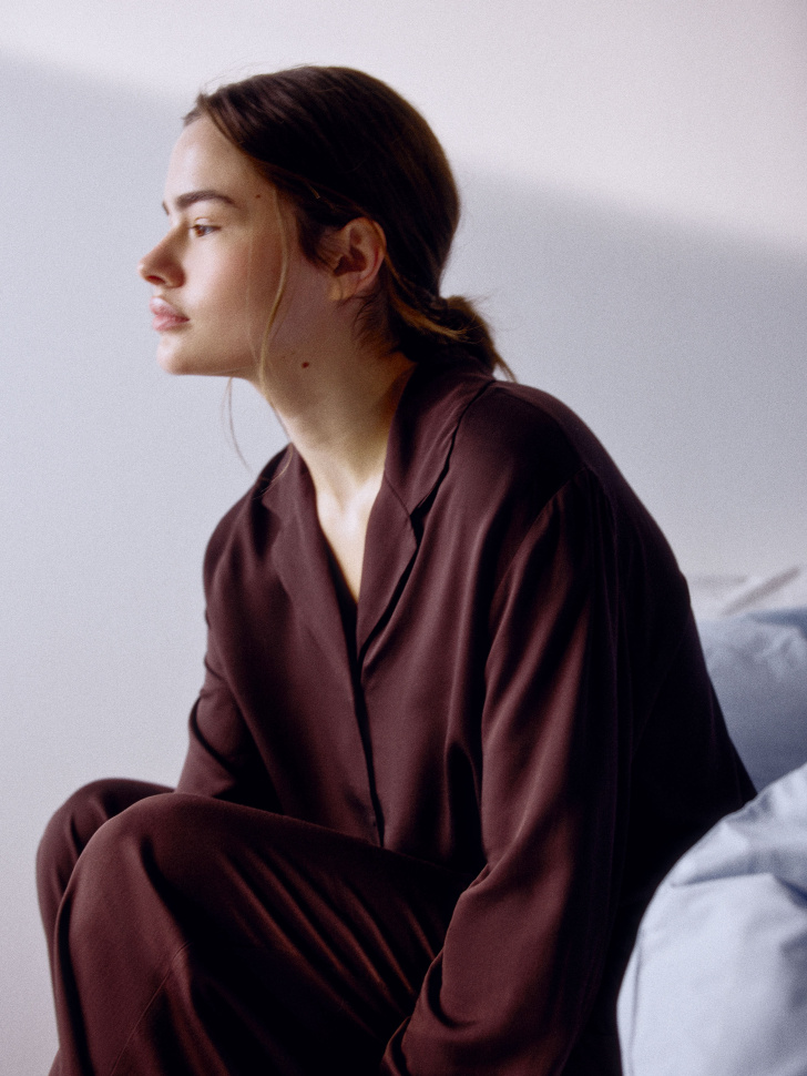 пижамная рубашка из струящейся вискозы 4610517110541 фотография